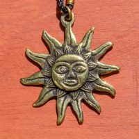 P-S-A Brass Sun Pendant
