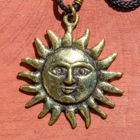 P-S-B Brass Sun Pendant