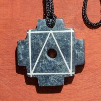 P-Stone-02 Black Stone Chakana Pendant
