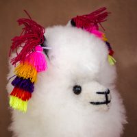 LLA-040 Soft and Fluffy Brown and White Alpaca XL!!